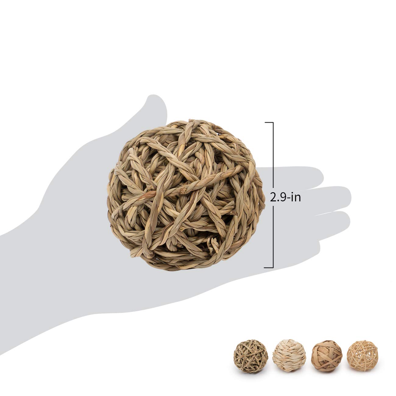 Niteangel bundle of natural chew balls for rabbits and guinea pigs.