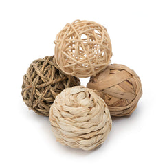Niteangel cornhusk ball chew toy for small pets promotes interactive play.