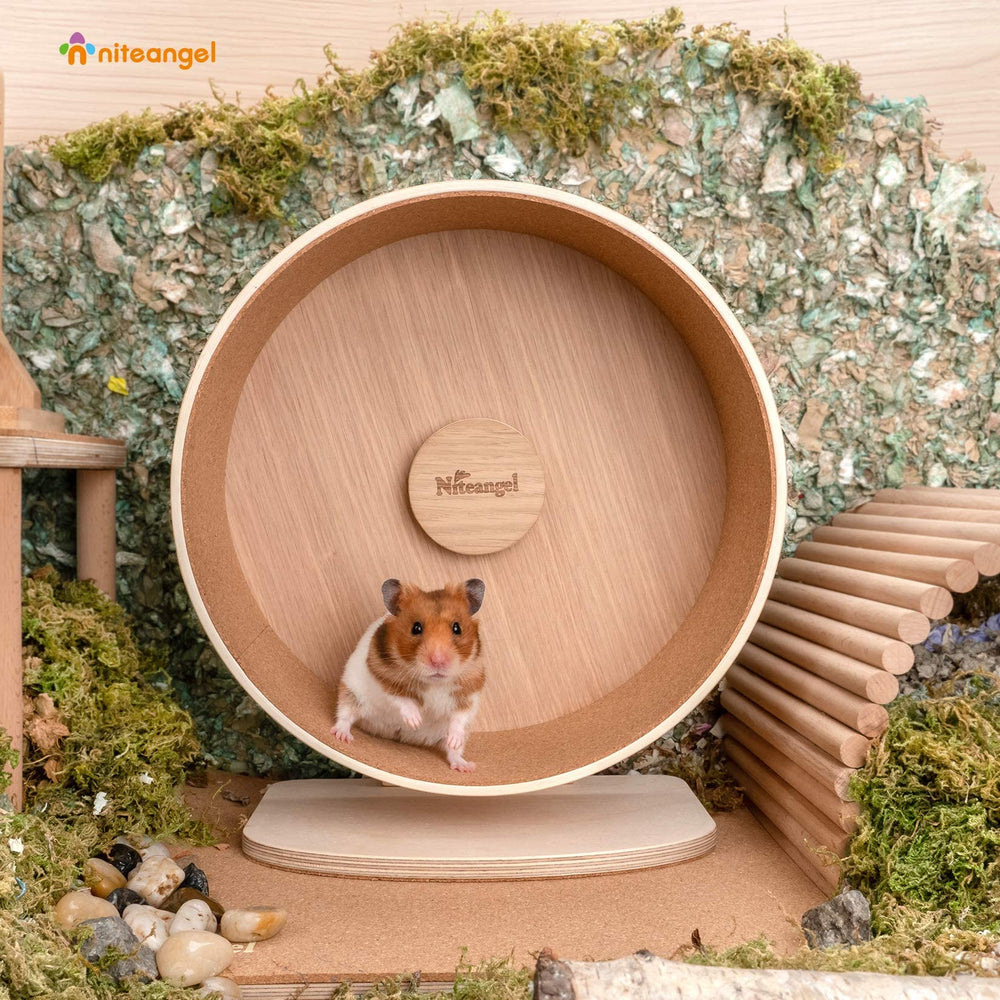 Niteangel non-tipping stand with cork mat prevents movement during running.