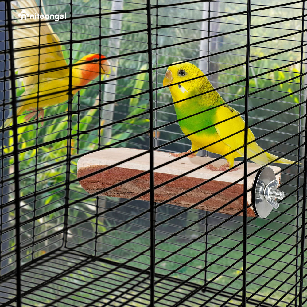 Niteangel parrot cage perch wing-nuts enable quick installation.