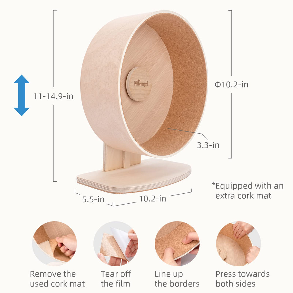 Niteangel silent-spin wheel with dual bearings delivers quiet nights during small pet workouts.