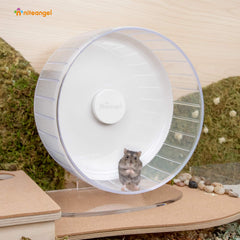 Niteangel wheel running action captures a hamster mid-run on a smooth track