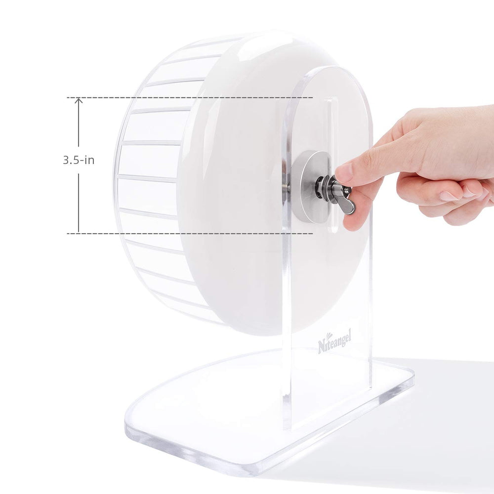 Niteangel wheel features durable PS plastic drum and acrylic base for sturdy support.