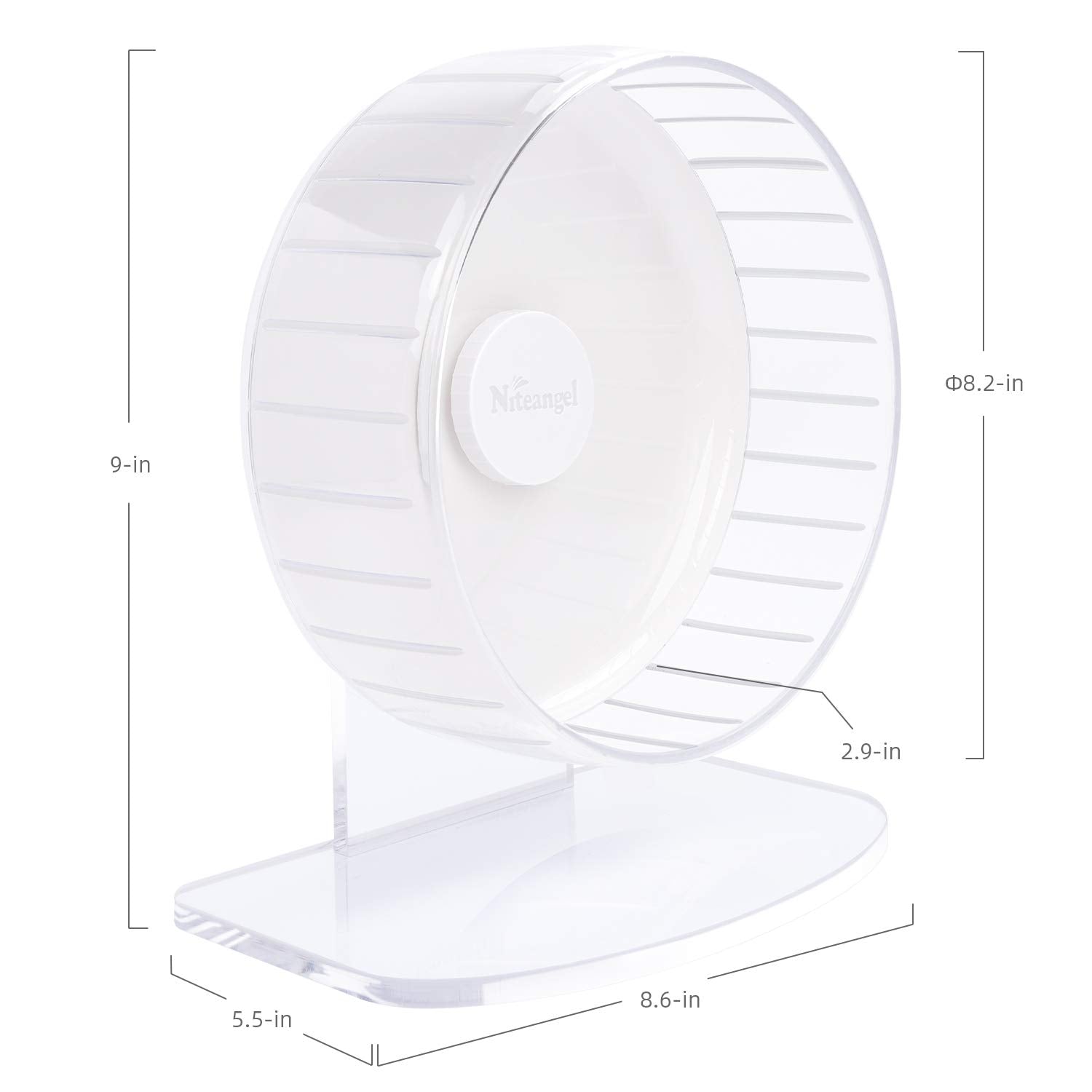 Niteangel wheel in use with a hamster during nighttime exercise.