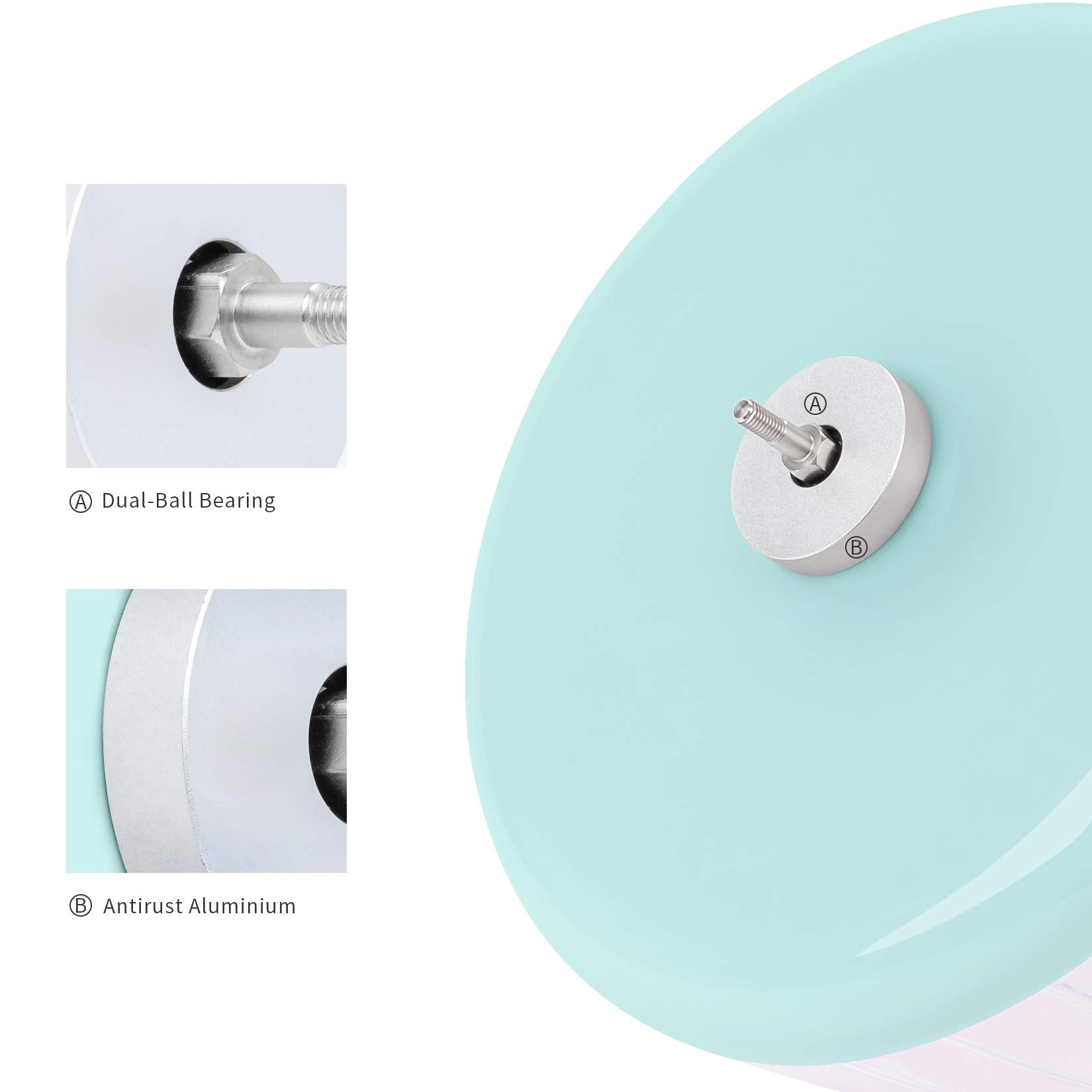 Niteangel Super-Silent Wheel PS plastic durability close-up chew-resistance
