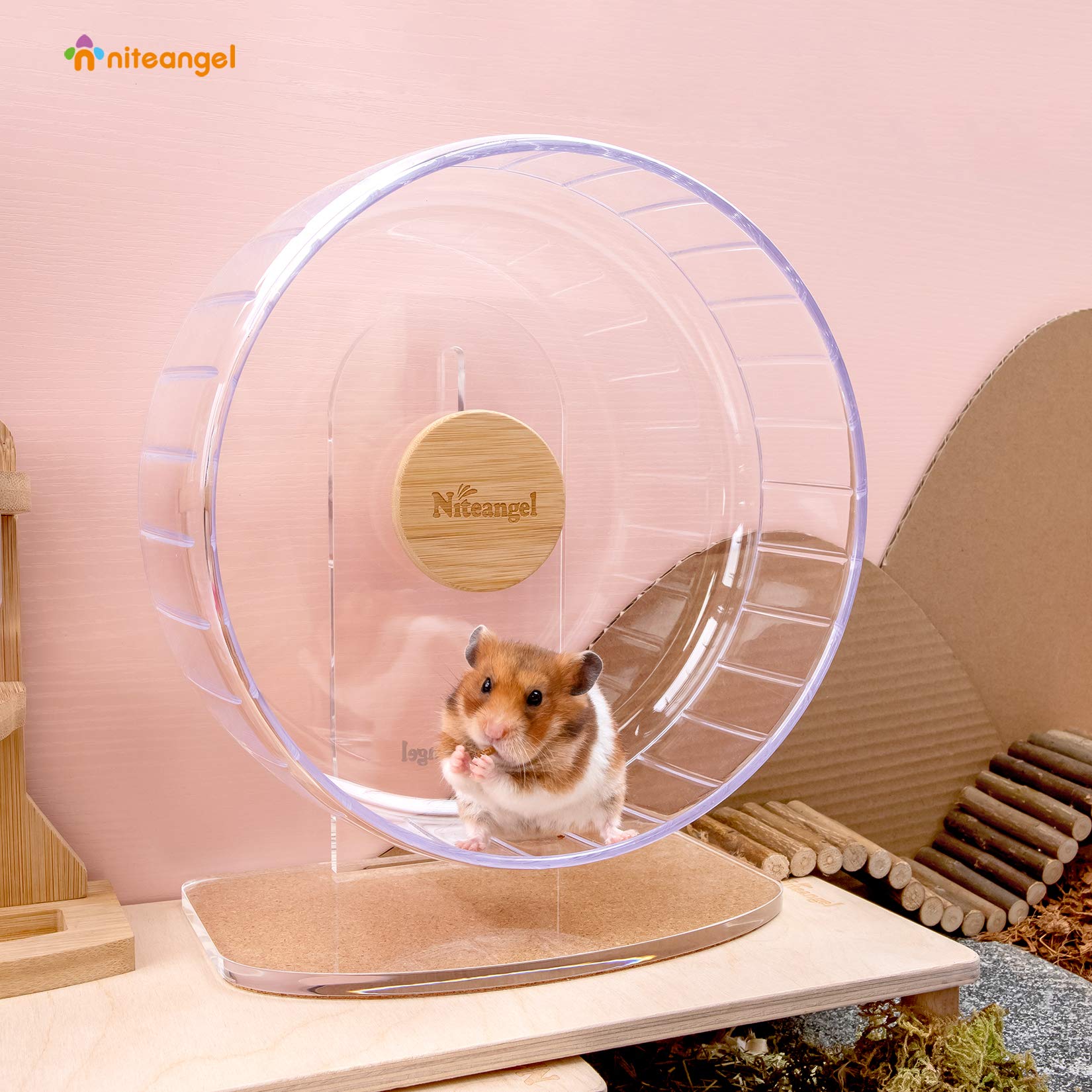 Niteangel super-silent wheel wide-running-track for comfortable running