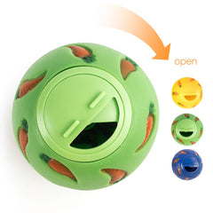 Niteangel Treat Ball colors-sizes highlights three-color options and two sizes.