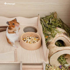 Niteangel wooden bowl closeup shows smooth hand-polished surface for easy cleaning.