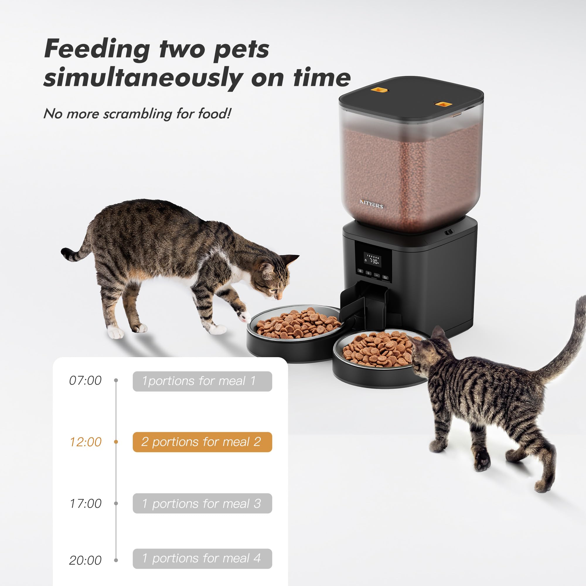 Nityers 8L large-capacity container keeps food handy when you're away.