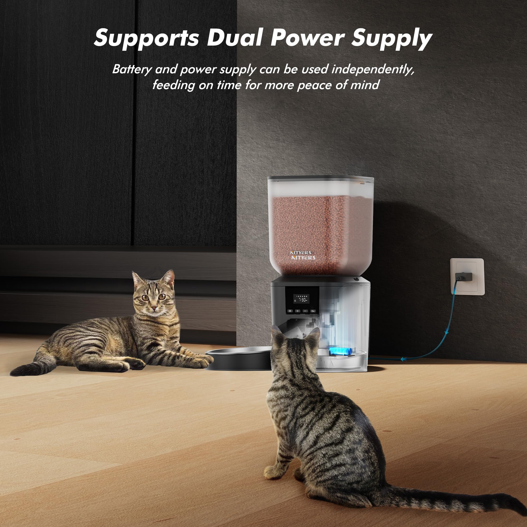 Nityers anti-slip base keeps the feeder steady during meals.