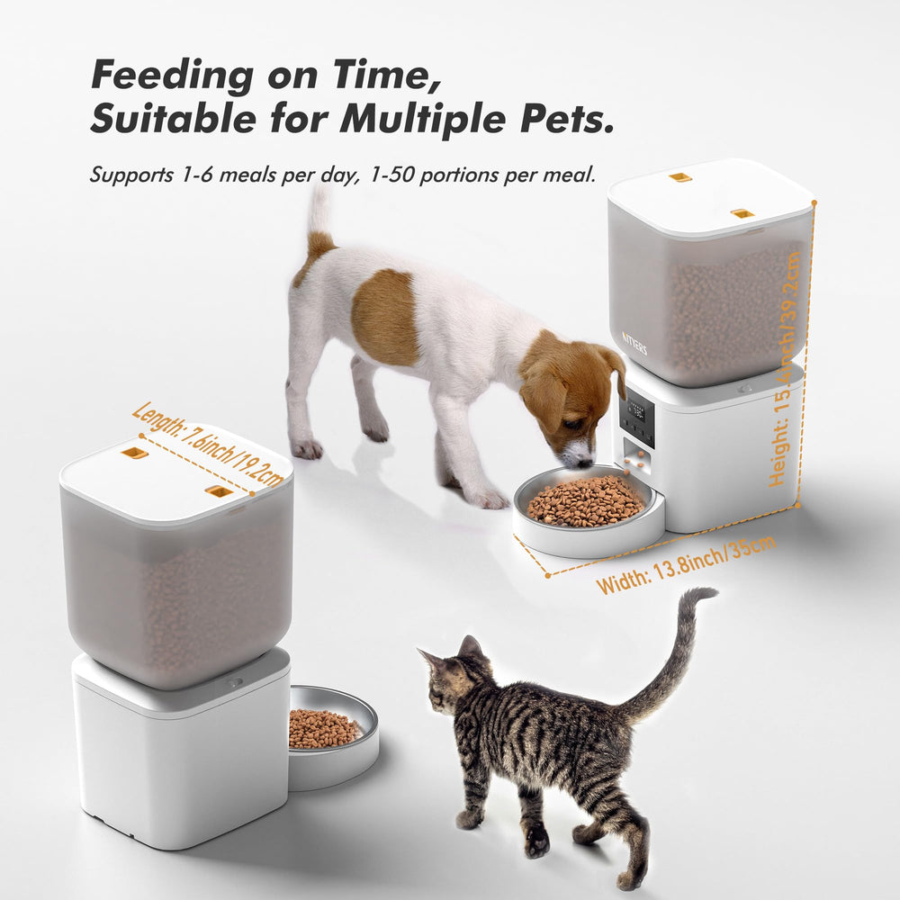 Nityers automatic feeder hopper shows large capacity for fresh, portioned meals