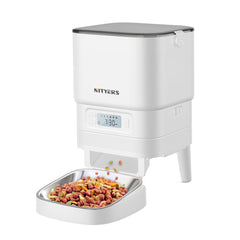 Nityers automatic-feeder clear lid view for quick meal level checks.