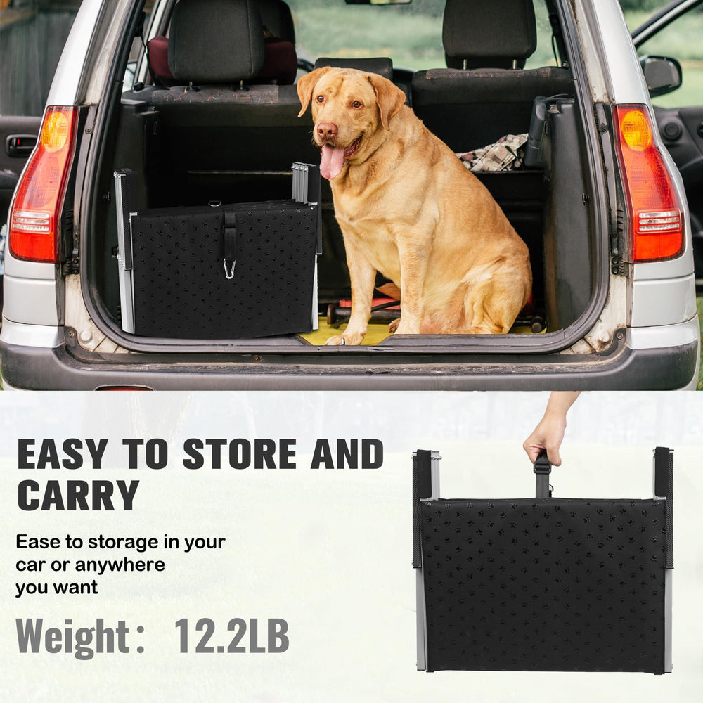 Niubya dog stairs are vehicle-compatible for cars, SUVs, trucks and beds.