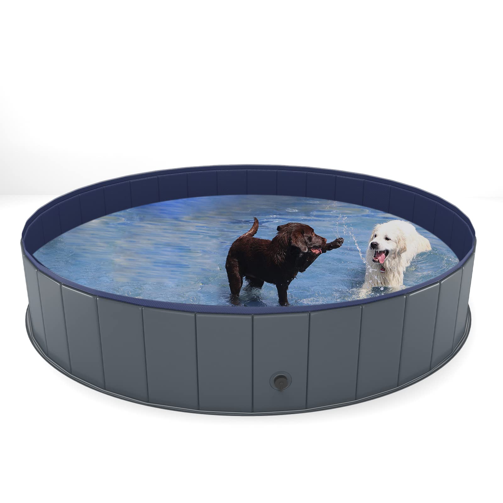 Niubya foldable pool durable PVC material supports long-lasting outdoor baths.