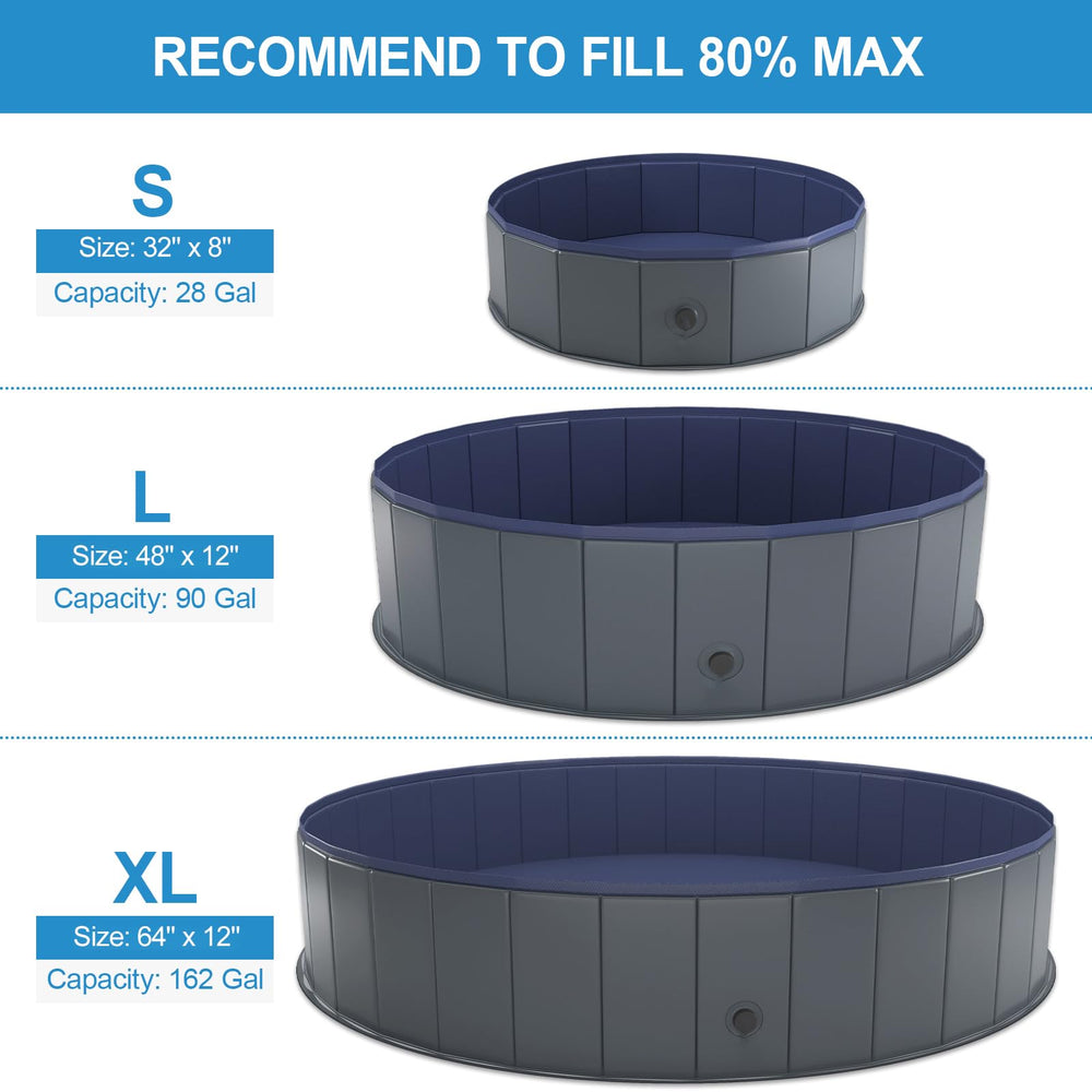 Niubya foldable pool folded storage highlights space-saving design for travel.