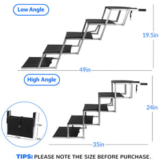 Niubya folded-dog-stairs compact design demonstrates portable storage for travel.