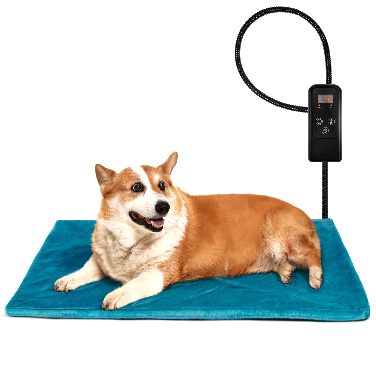 Niubya pet heating pad cover closeup showing soft velvet fabric for cozy warmth.