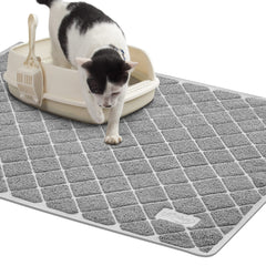 Niubya Premium Cat Litter Mat close-up shows soft paw-friendly texture reducing tracking.