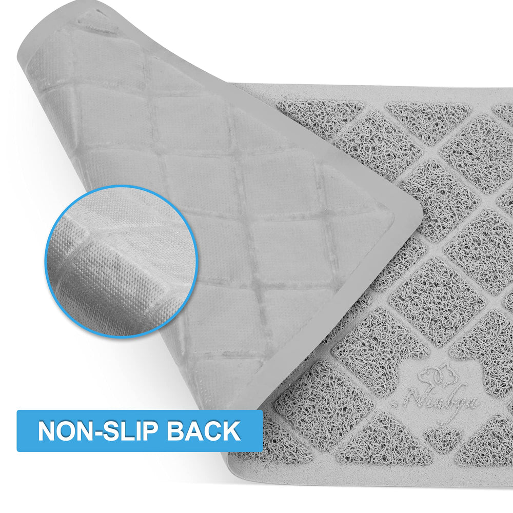 Niubya Premium Cat Litter Mat cross deep grooves trap large litter granules