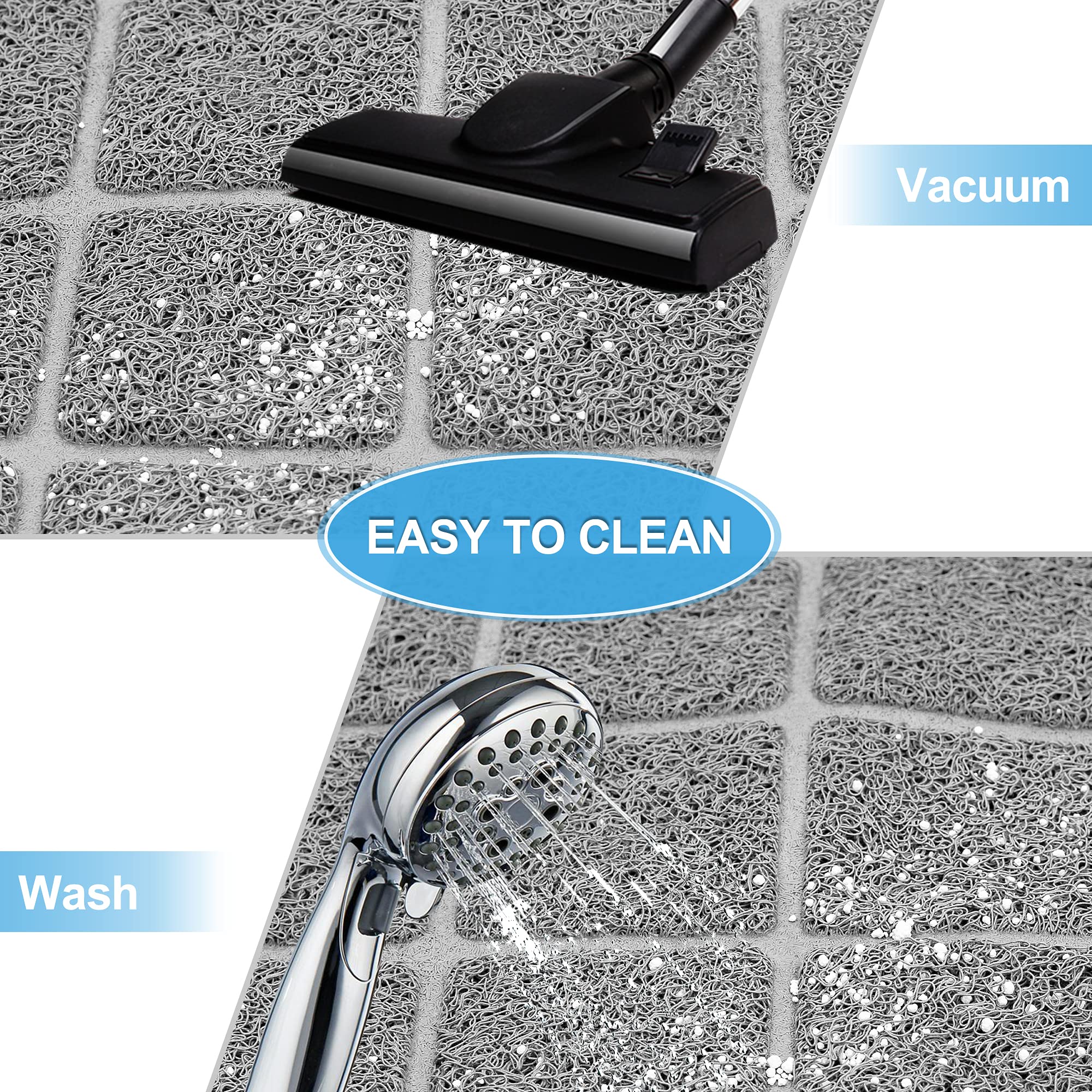 Niubya Premium Cat Litter Mat mesh layer captures fine dust and litter particles.