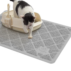 Niubya Premium Cat Litter Mat top view reduces tracking and keeps floors clean
