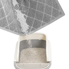 Niubya Premium Cat Litter Mat waterproof bottom protects floors from spills.