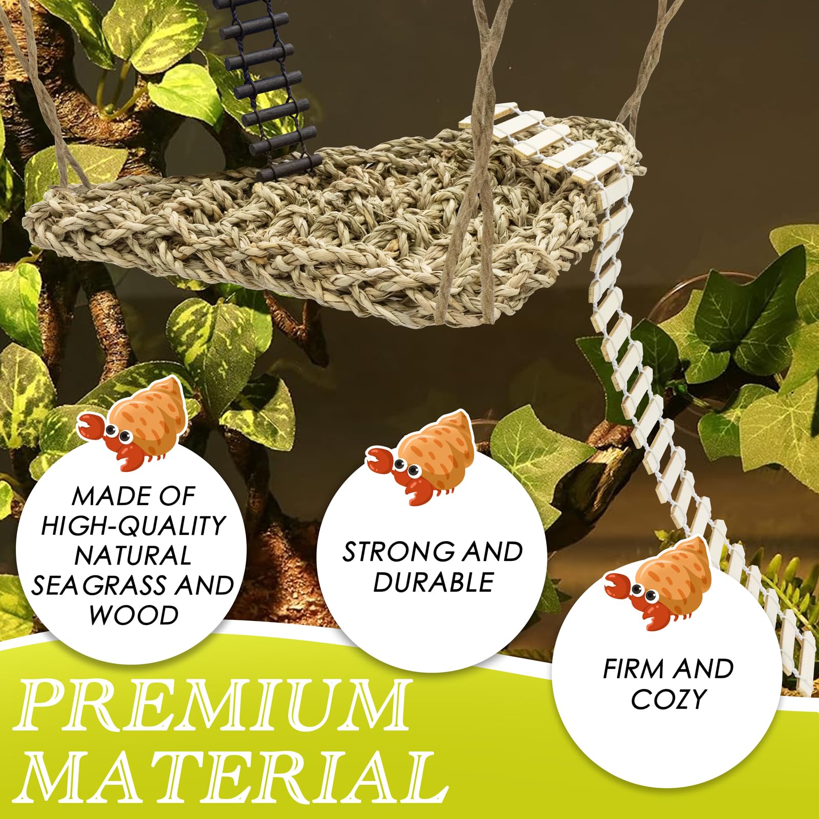 Niuohoy Hermit Crab Climbing Toys Set bendable ladder bridge closeup demonstrates adjustable play surface