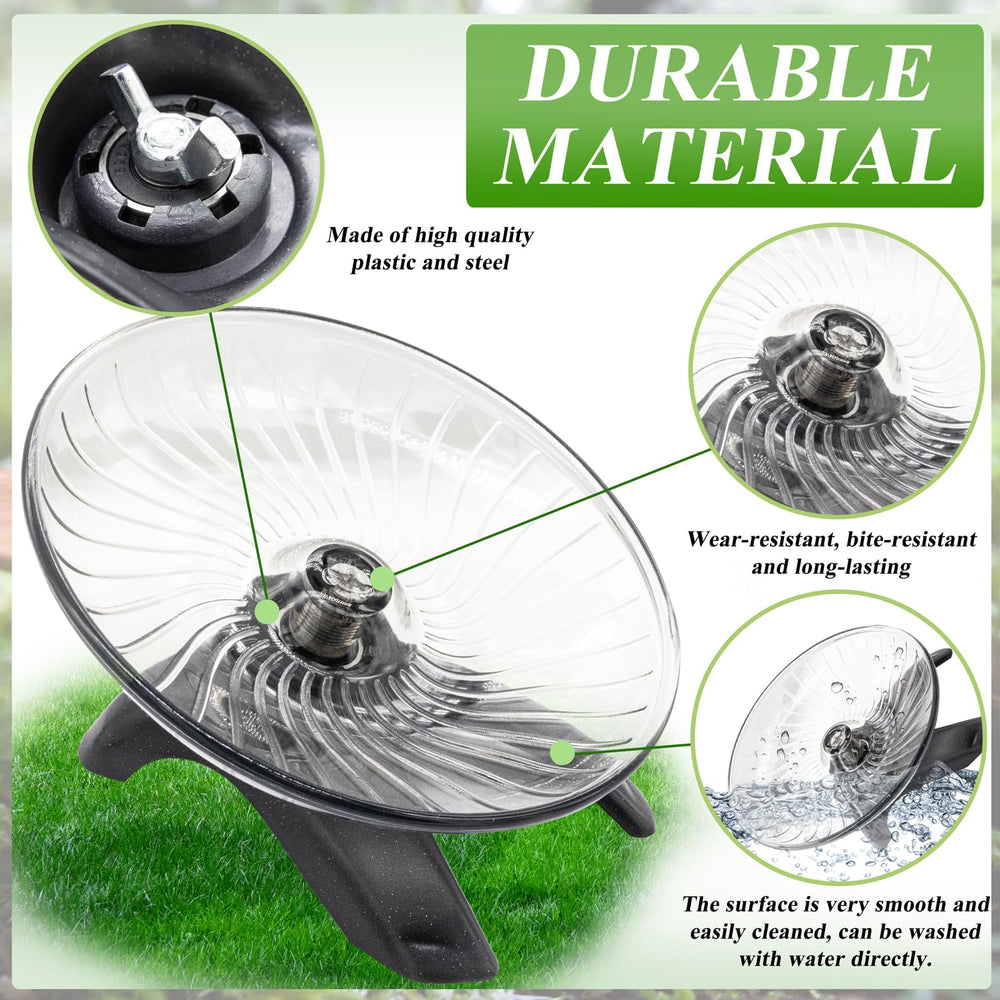 Niuohoy Hermit Crab Exercise Wheel durable PS-steel construction resists wear for long-term tank use.