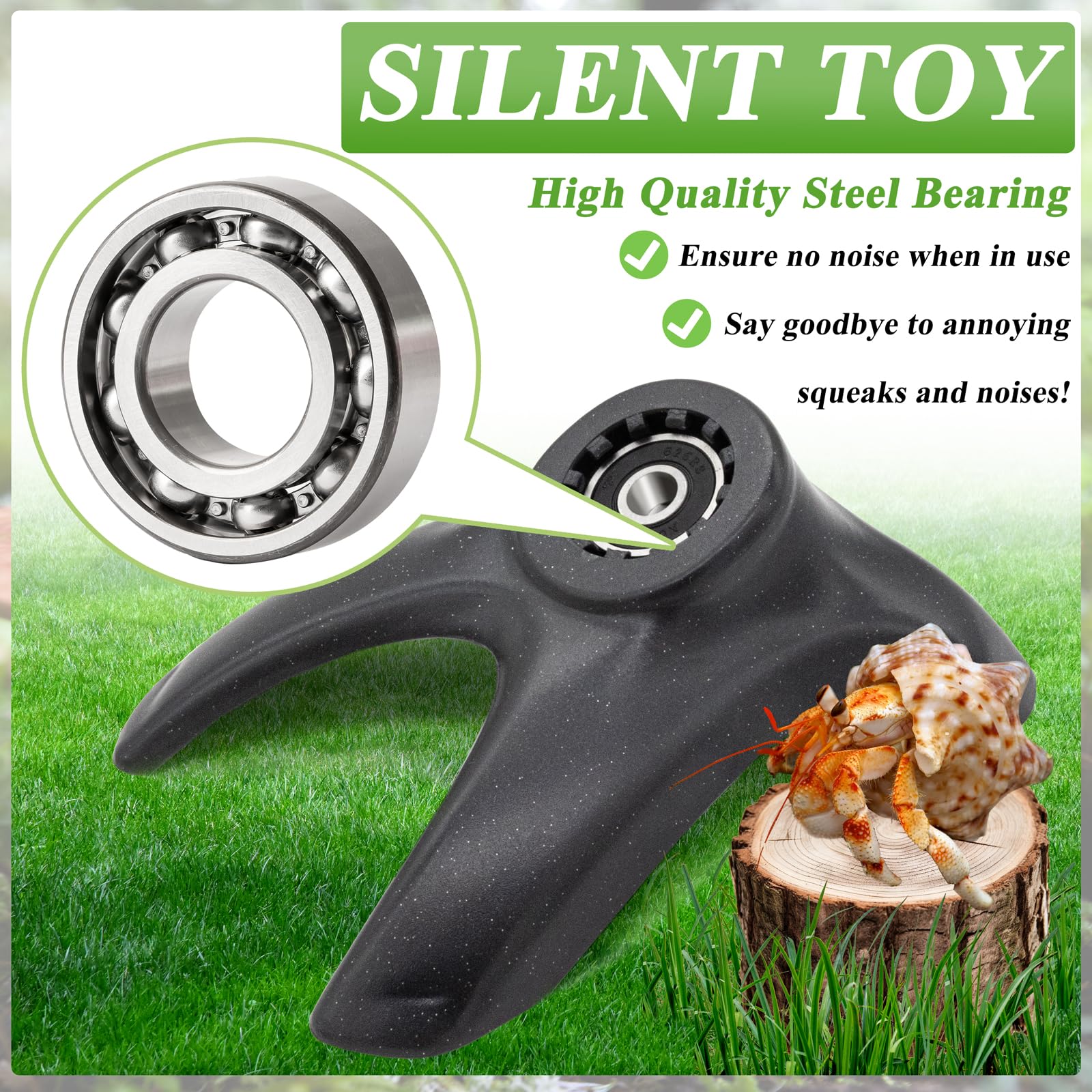 Niuohoy Hermit Crab Exercise Wheel easy-clean design simplifies washing after tank adventures.