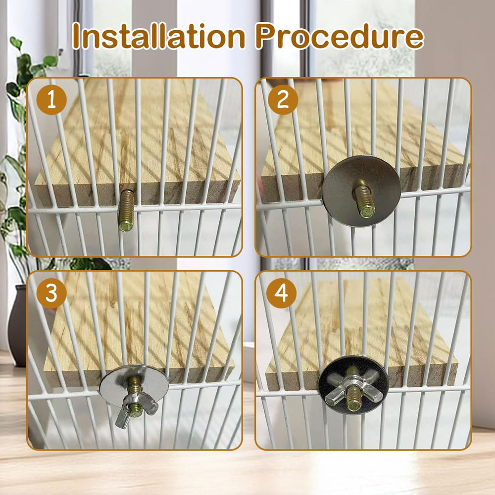 Niwaes cage-installation-ease shows secure mounting with wing nuts.