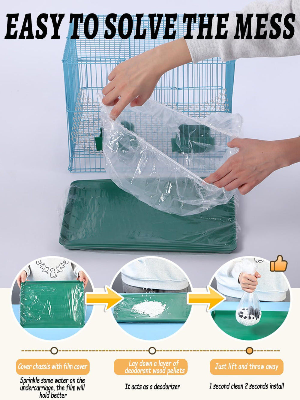 Niwaes leak-proof design highlights containment of droppings and liquids.