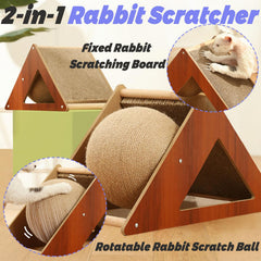 Niwaes rabbit scratch board detail with stable surface