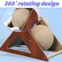 Niwaes triangular wood frame providing a sturdy base for safe play