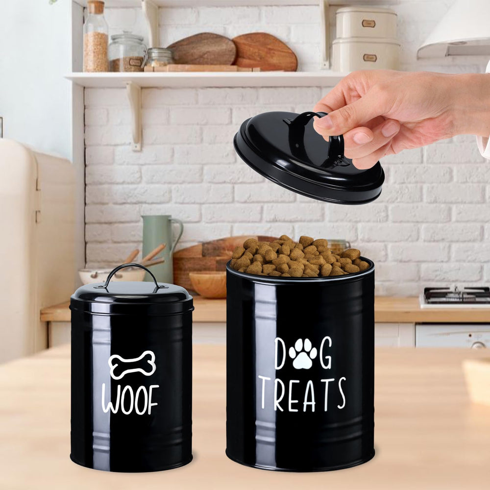 NIXBYO dog cookie jar metal construction highlights durable design for daily use