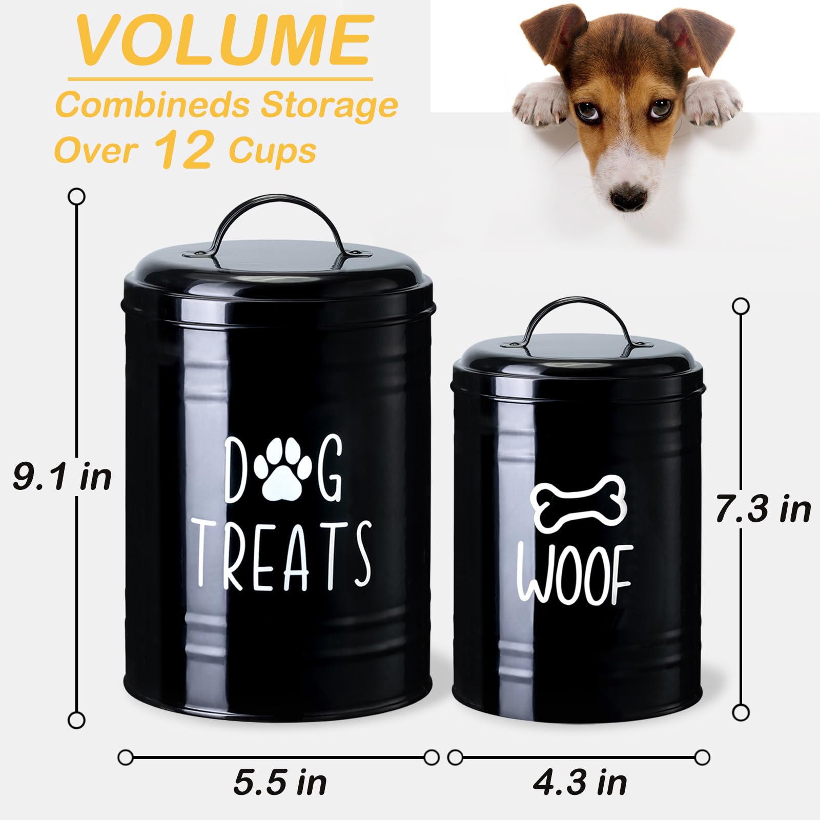 NIXBYO dog treat container 7x4 front view showing accessible snack space