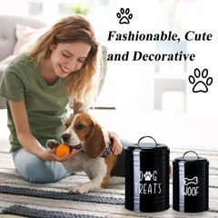 NIXBYO dog treat container airtight lid demonstrates secure storage