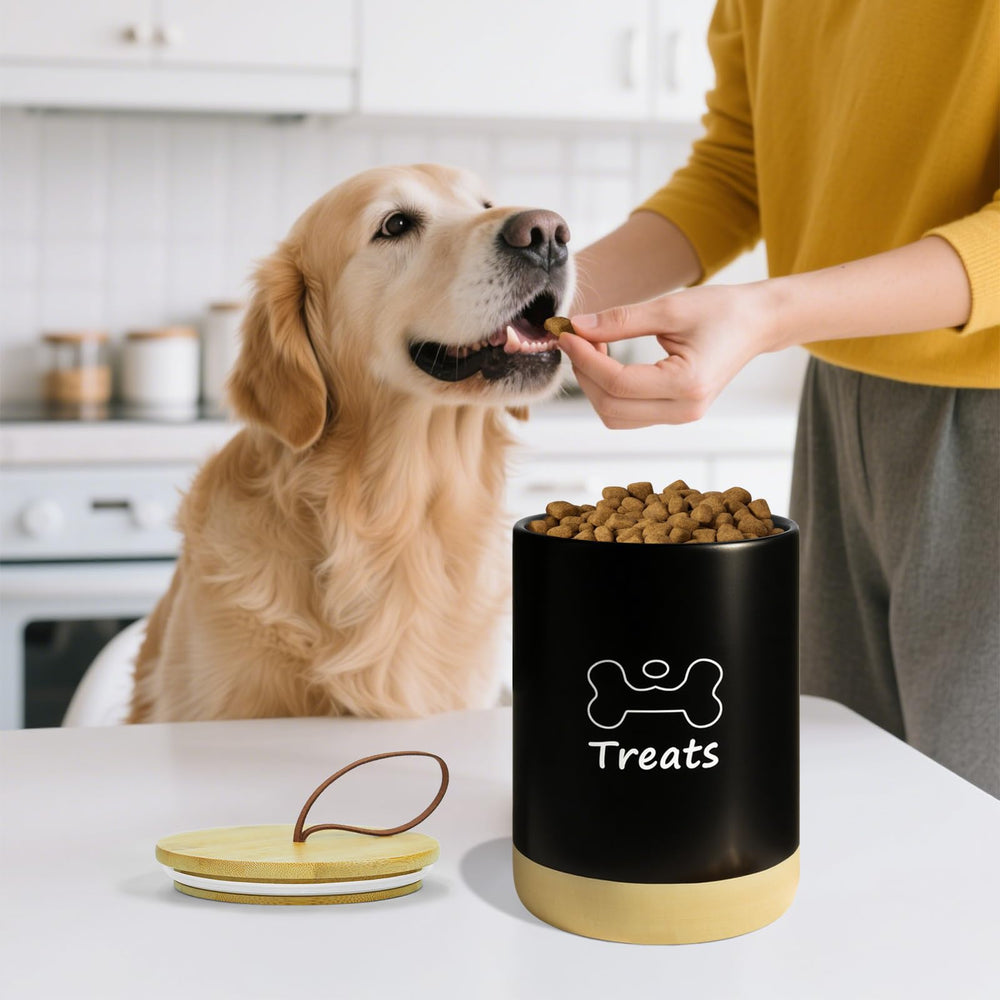 NIXBYO bone-pattern design jar adds farmhouse charm while storing treats.