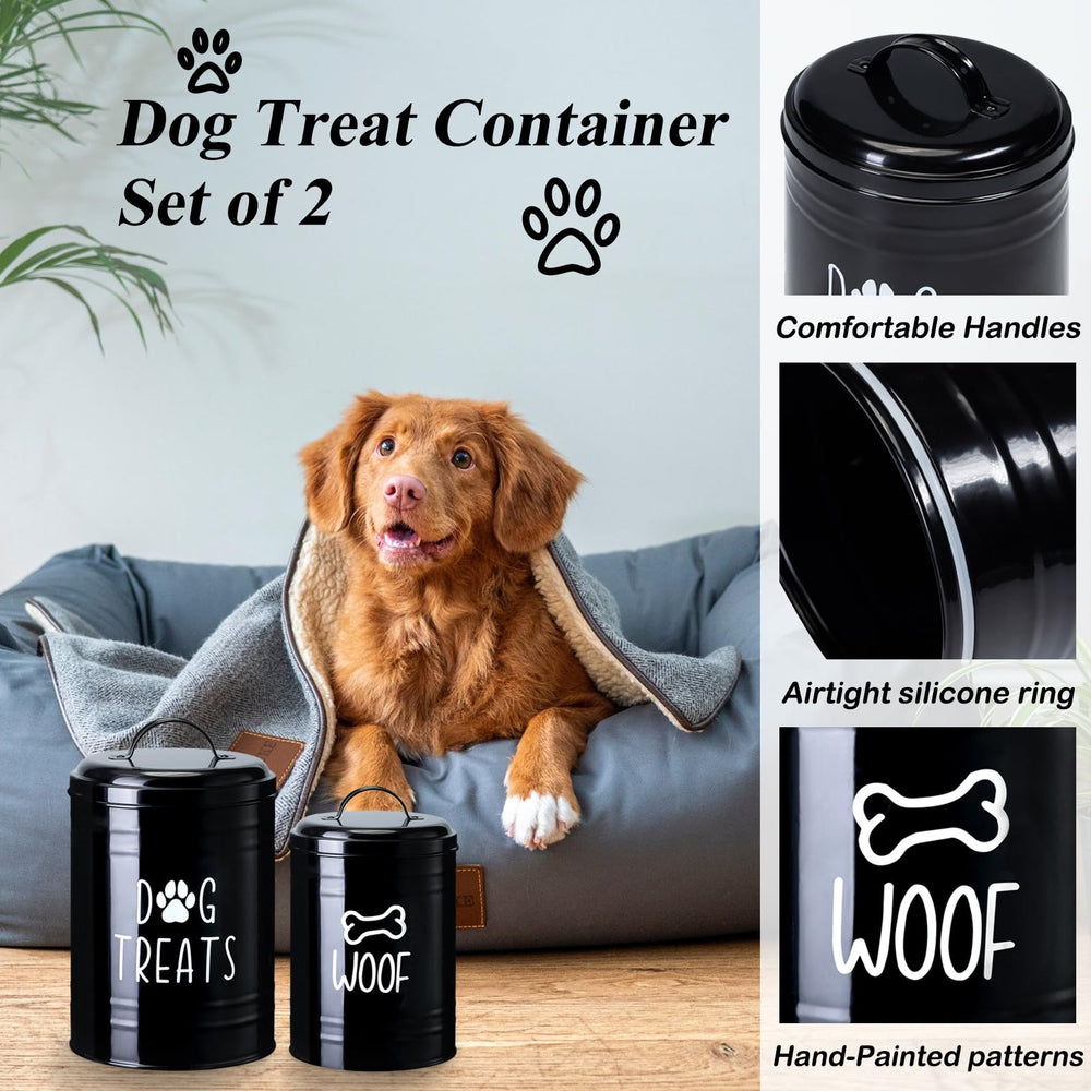 NIXBYO dog treat jar set on kitchen counter in farmhouse style