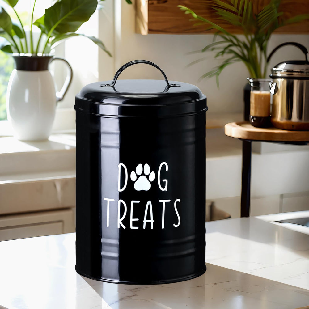 NIXBYO durable metal dog treat container suitable for long-term use