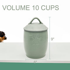 NIXBYO rustic dog treat jar with lid adds farmhouse charm to your counter