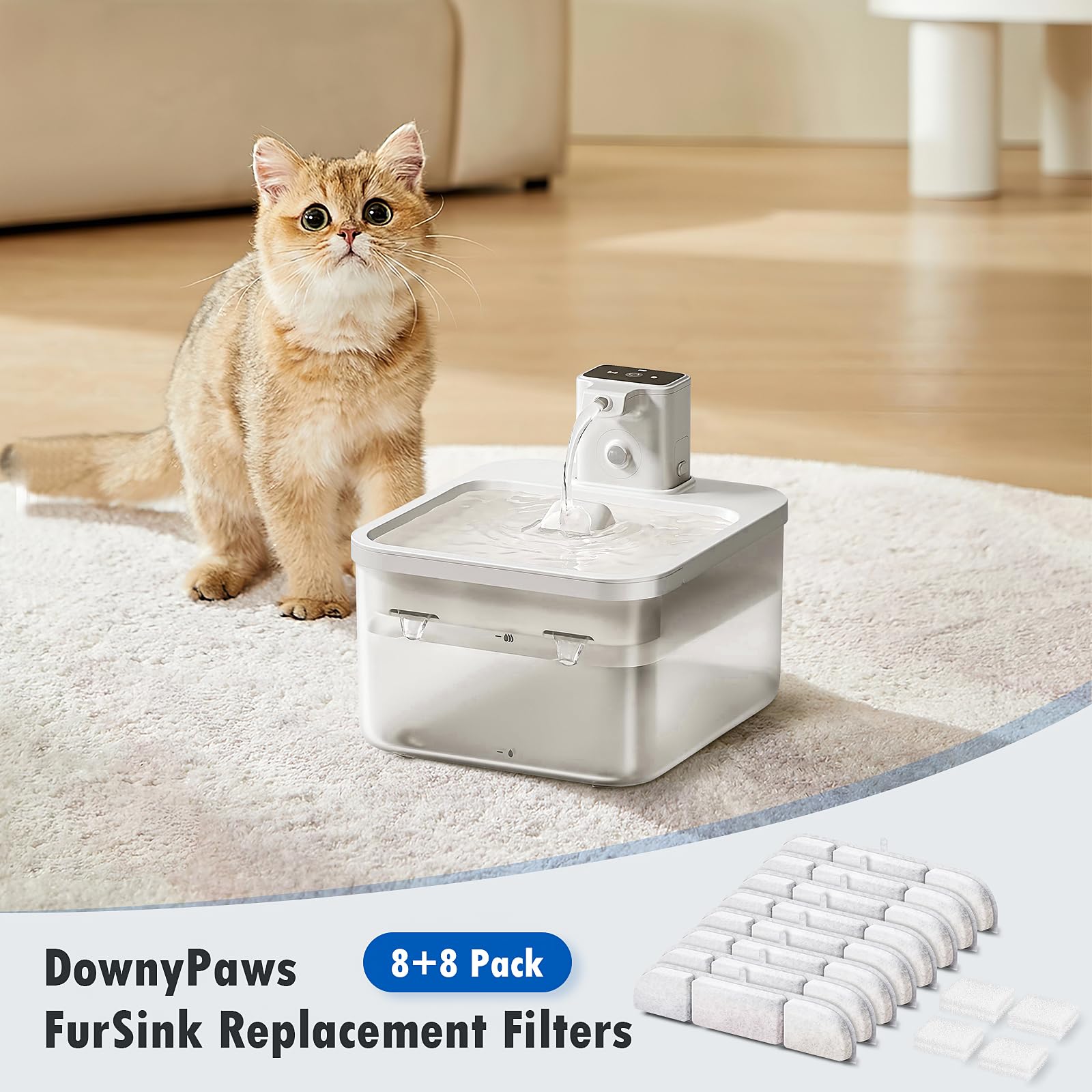 NIXOOT DownyPaws pre-filter sponge removes fine particles efficiently.
