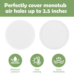 Nkiy Quen filter disk 2.5 inch diameter fits monotub vents for clean air exchange