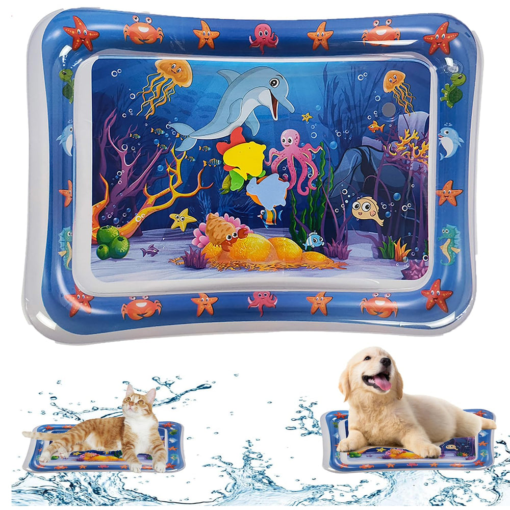 NLAIKE cat water mat 2-piece setup for home play and exercise