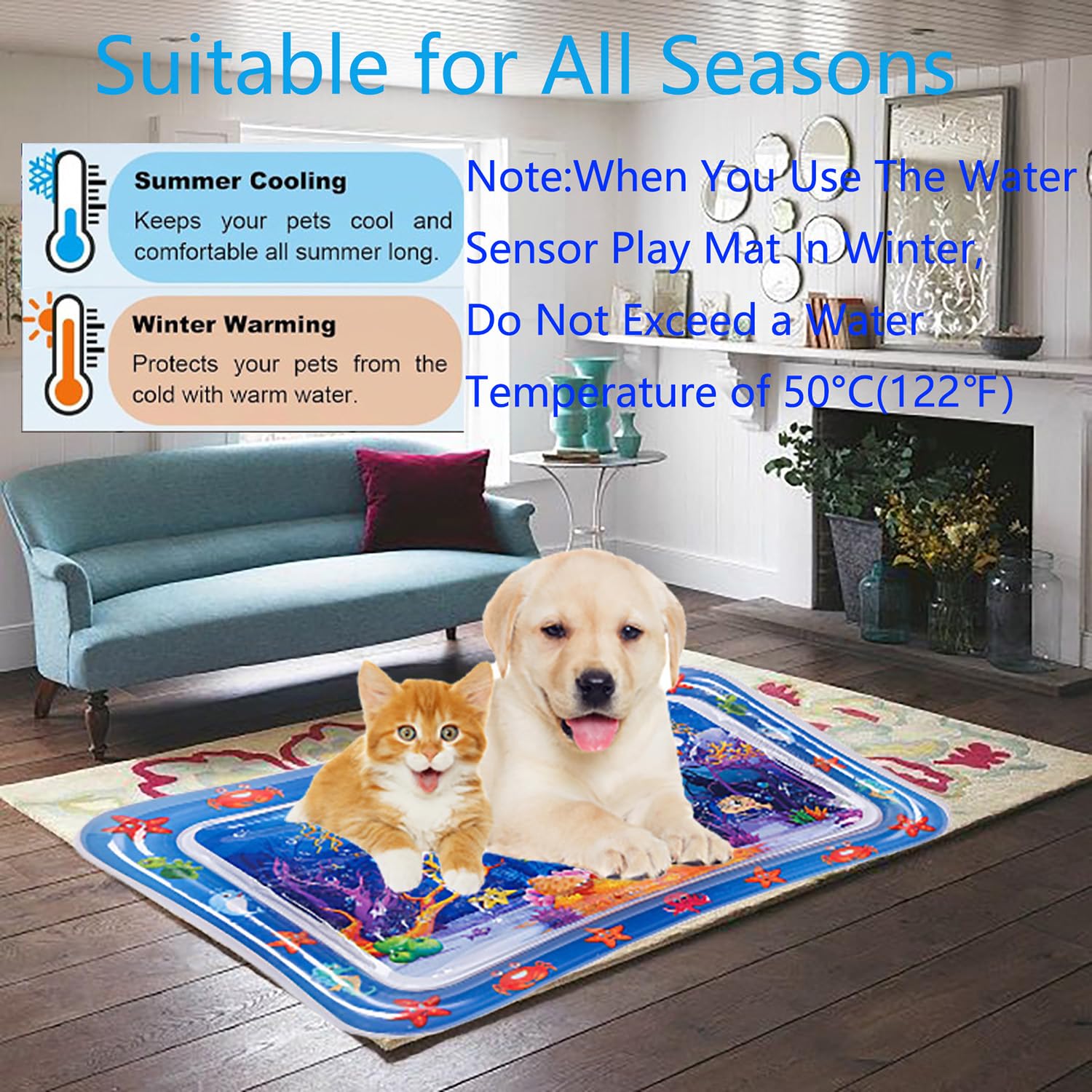 NLAIKE foldable water mat easy to store after pet play sessions