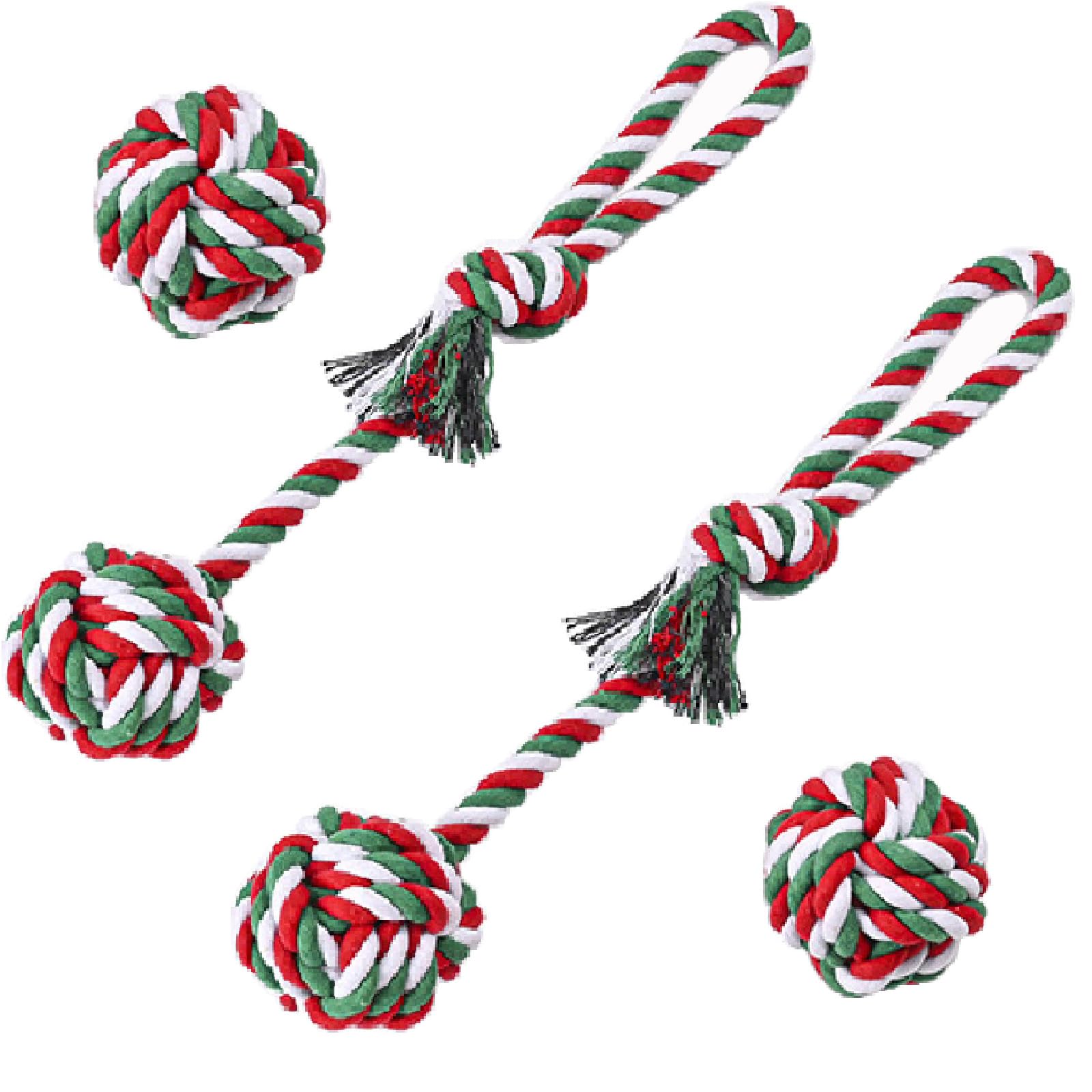 Nlmskzzy Christmas ball toy engages small dogs with bright color and playful dental-friendly chewing.