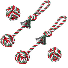 Nlmskzzy Christmas ball toy engages small dogs with bright color and playful dental-friendly chewing.