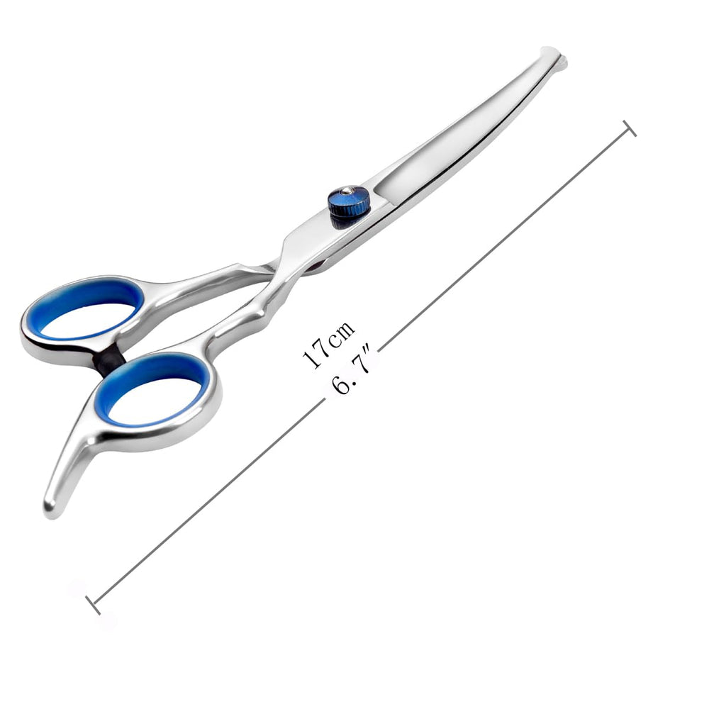 Nlmskzzy curved dog grooming scissors round tips closeup for safe facial grooming