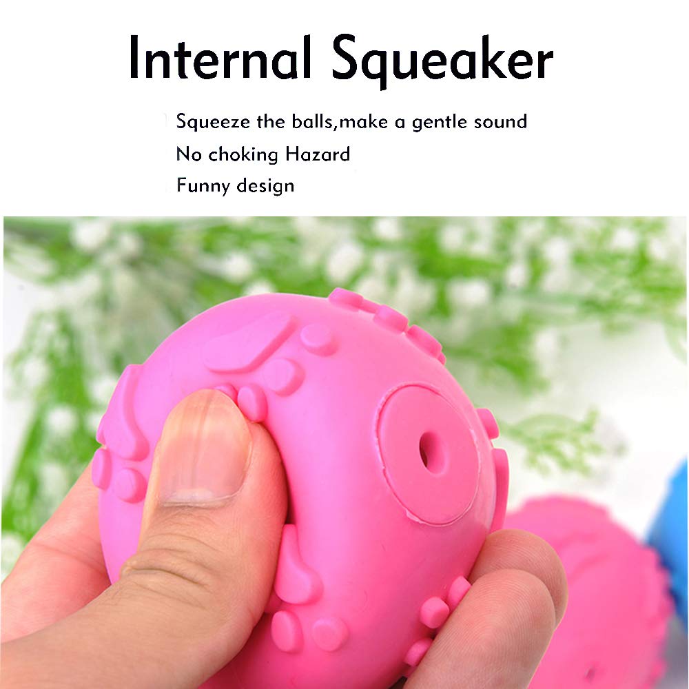 Nlmskzzy dog ball built-in-squeaker engages dogs with responsive sound