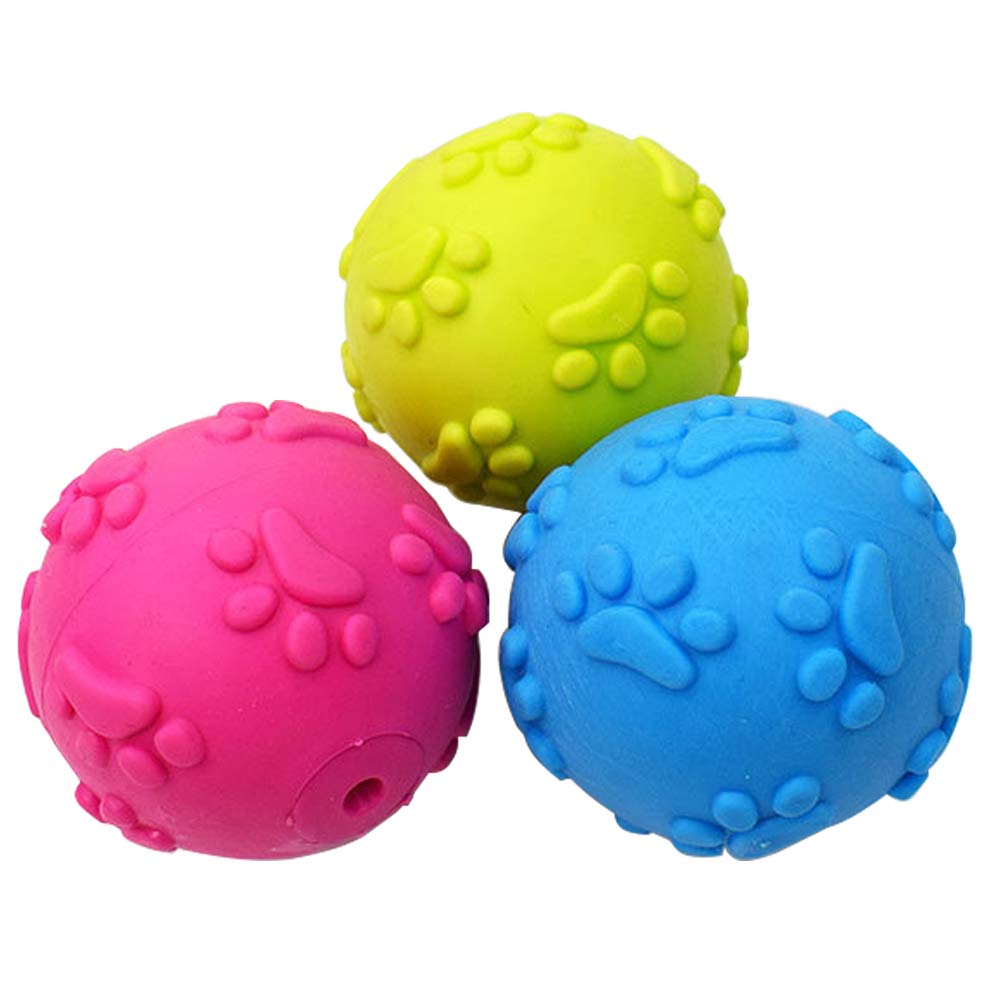 Nlmskzzy dog ball soft-squeaky-3pcs promotes safe chewing and playful retrieves