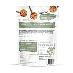 No Furries Delights forage pops crunch closeup—texture invites gentle nibbling and dental interest.